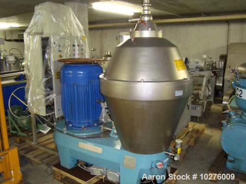 Used-Alfa Laval AX-215S-31B-50 Desludger Disc Centrifuge. 316 stainless steel construction (product contact areas), clarifie...