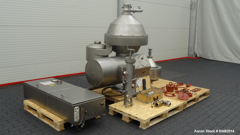 Used Alfa Laval BMRPX 714-HGV-14C-60 Bactofuge Disc Centrifuge Desludger – Stainless Steel Dairy Separator System