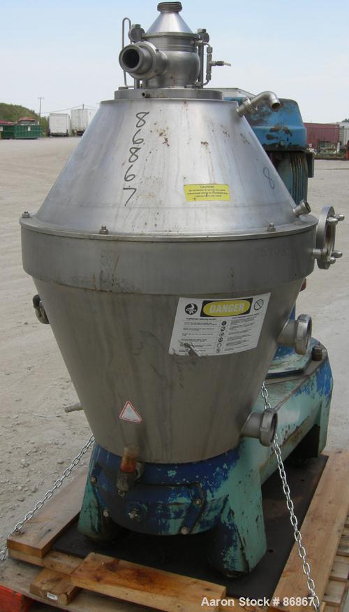 Used- Alfa Laval BRAX-213S-31B "Ultra Polishing" Desludger Disc Centrifuge