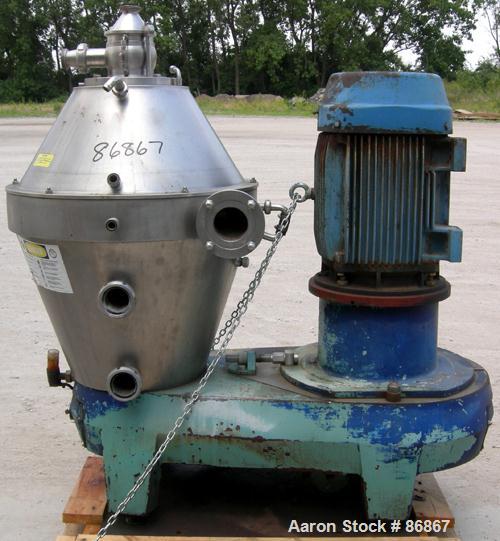 Used Alfa Laval BRAX-213S-31B "Ultra Polishing" Desludger Disc Centrifuge