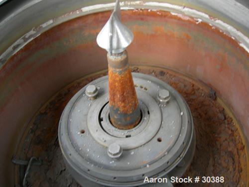 Used Alfa-Laval BRPX-207-19S-60 Desludger Centrifuge, 304 Stainless Steel. Purifier design, maximum bowl speed 6200 rpm, rated at 10 gpm. 7.5 hp motor, 440/3/60/1760 rpm.