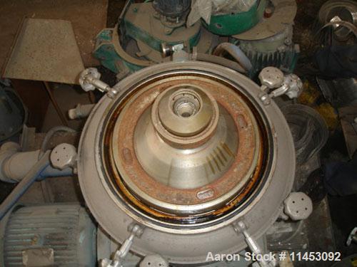 Used-Alfa Laval BRPX-207SGV-39-60 Desludger Disc Centrifuge. Stainless steel construction (product contact areas), clarifier...