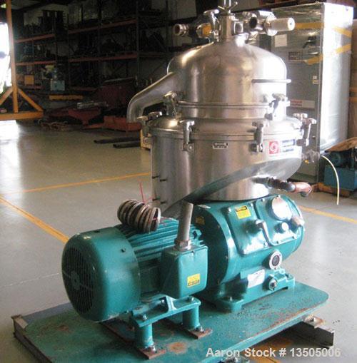 Used-Alfa Laval BRPX-213-BEV-35CG-21-60 Desludging Disc Centrifuge. Stainless steel construction (product contact area), cla...