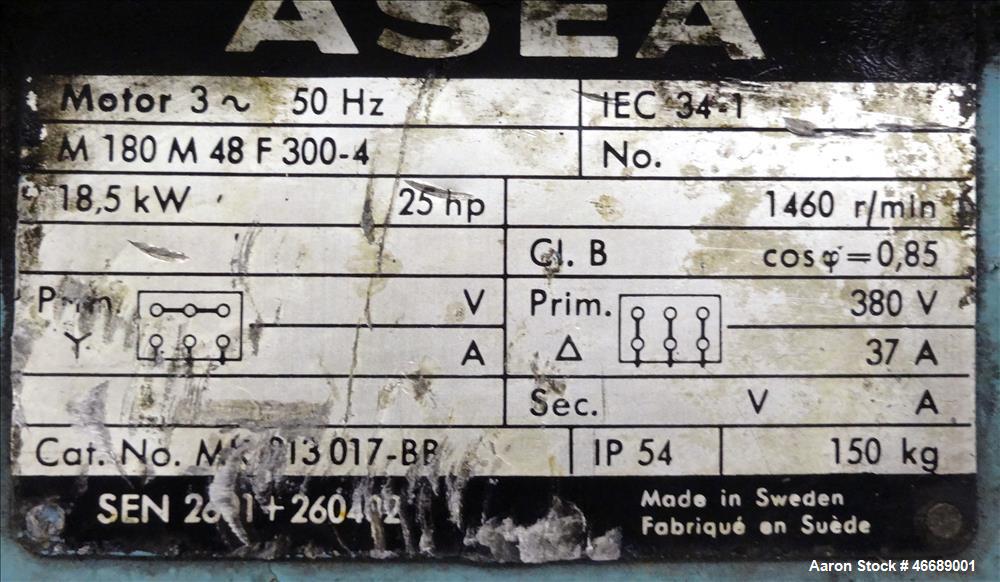 Used Alfa Laval BRPX-214-HGV-34-1250 Desludger Disc Centrifuge