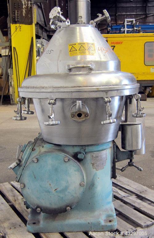 Used- Alfa Laval BRPX-309-34S Desludger Disc Centrifuge