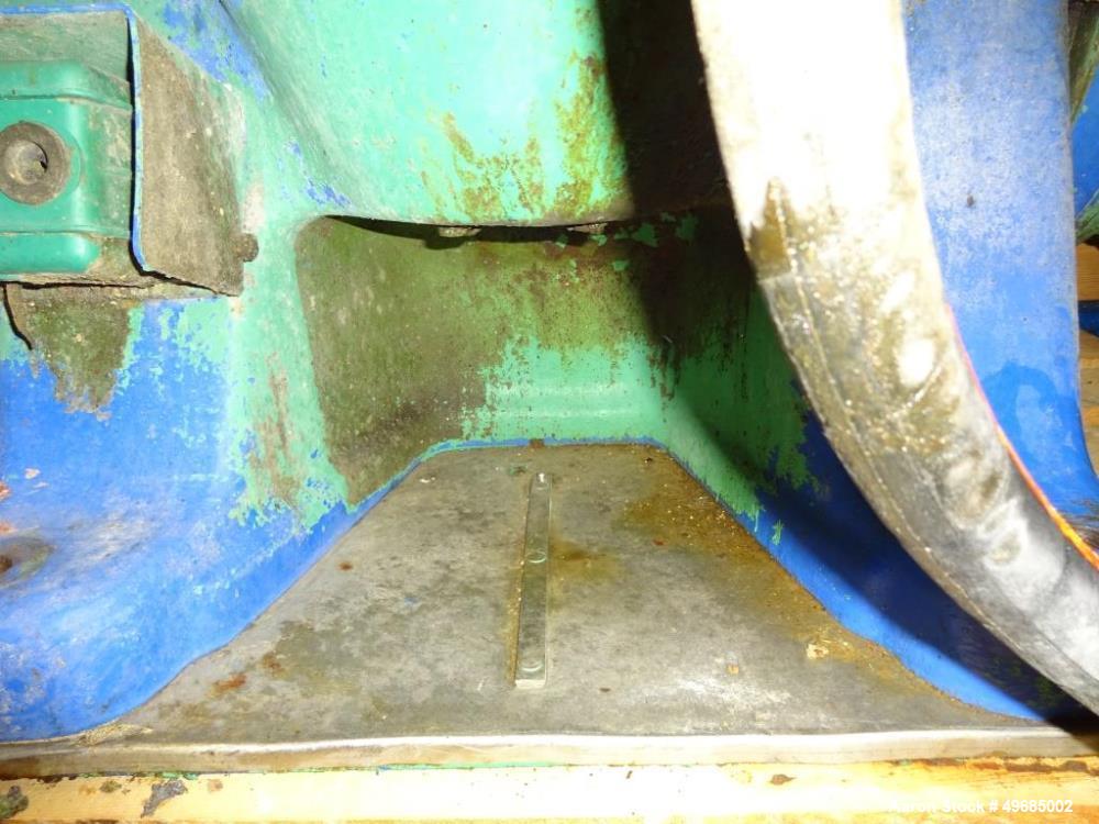 Used Alfa Laval BRPX-413-XGD-14C Desludging Disc Centrifuge. Stainless steel construction (product contact area). Clarifier design (liquid/solids separation), bottom feed design, centripetal pump liq...