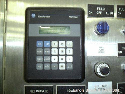 Used-Alfa Laval BRPX-417-SFV-31C-60 Desludger Disc Centrifuge. Stainless steel construction (product contact areas), clarifi...