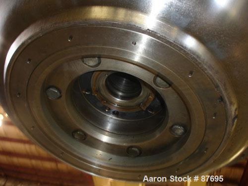 Used Alfa Laval BRPX-417-SFV-31CCL desludger disc centrifuge, 316 stainless steel construction on product contact areas. max bowl speed 3980 rpm. Clarifier design, centripetal pump liquid discharge, ...