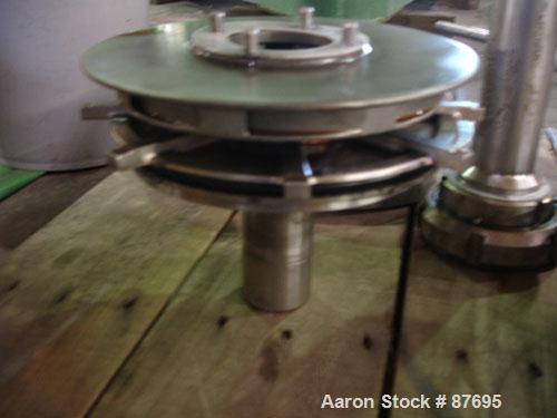 Used Alfa Laval BRPX-417-SFV-31CCL desludger disc centrifuge, 316 stainless steel construction on product contact areas. max bowl speed 3980 rpm. Clarifier design, centripetal pump liquid discharge, ...