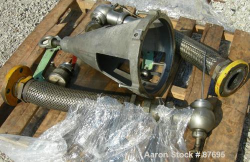 Used Alfa Laval BRPX-417-SFV-31CCL desludger disc centrifuge, 316 stainless steel construction on product contact areas. max bowl speed 3980 rpm. Clarifier design, centripetal pump liquid discharge, ...