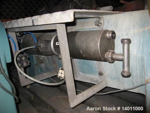 Used Alfa Laval BRPX-417SFV-31CGL Desludger Disc Centrifuge, stainless steel construction (product contact areas), clarifier deisgn (liquids/solids), centripetal pump liquid discharge, belt drive con...