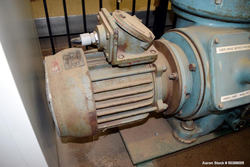 Used Alfa Laval Desludger Disc Centrifuge, Model BRPX207-SGV-34. 316 Stainless steel on product contact areas, clarifier design. Water harness, 7.5 hp motor, sludge tank, and control panel. Mounted o...