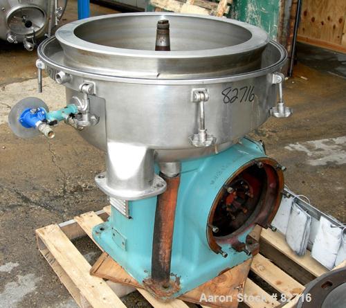 USED: Alfa Laval BRPX-213-SFV-34C desludger disc centrifuge. 316/329 stainless steel construction on product contact areas, clarifier design. Max bowl speed 1420-1500 rpm. Direct driven by an 18.5 kw...
