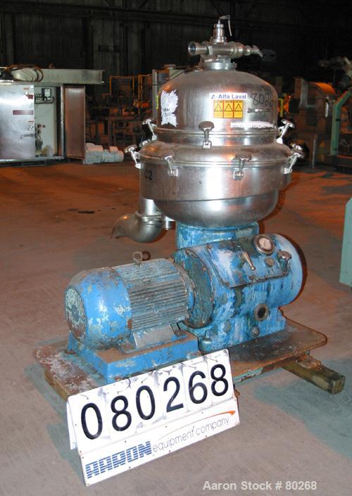 USED: Alfa Laval BRPX213SFV-35C desludger disc centrifuge. 316stainless steel construction on product contact areas, clarifierdesign, self-thinking solids discharge, centripetal pump liquiddischarge,...