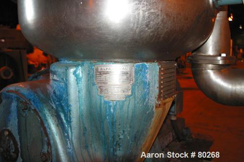USED: Alfa Laval BRPX213SFV-35C desludger disc centrifuge. 316stainless steel construction on product contact areas, clarifierdesign, self-thinking solids discharge, centripetal pump liquiddischarge,...