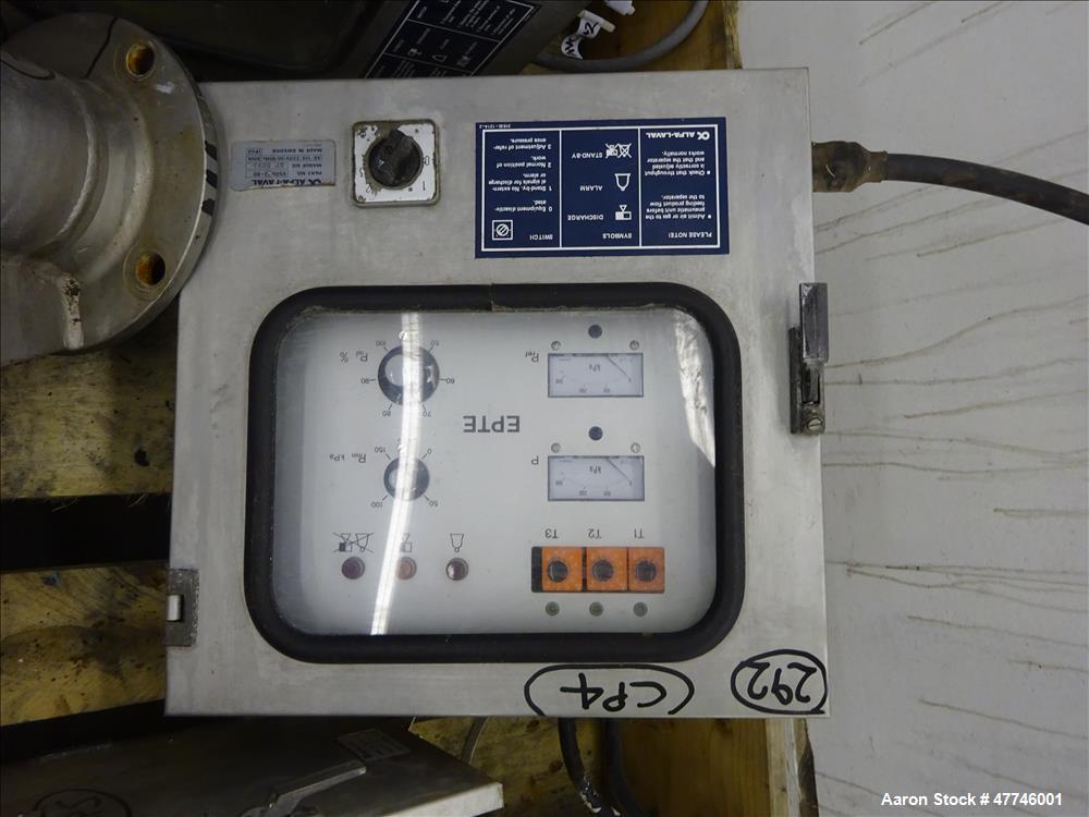 Used- Alfa Laval BRPX-417 SFV-31 Desludger Disc Centrifuge