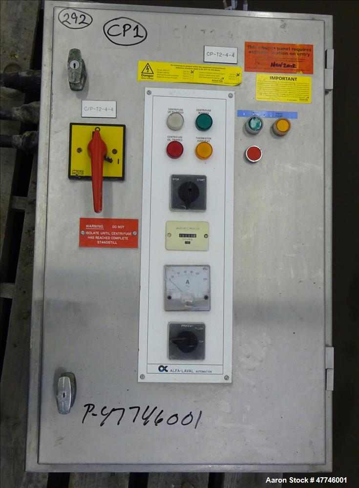 Used- Alfa Laval BRPX-417 SFV-31 Desludger Disc Centrifuge