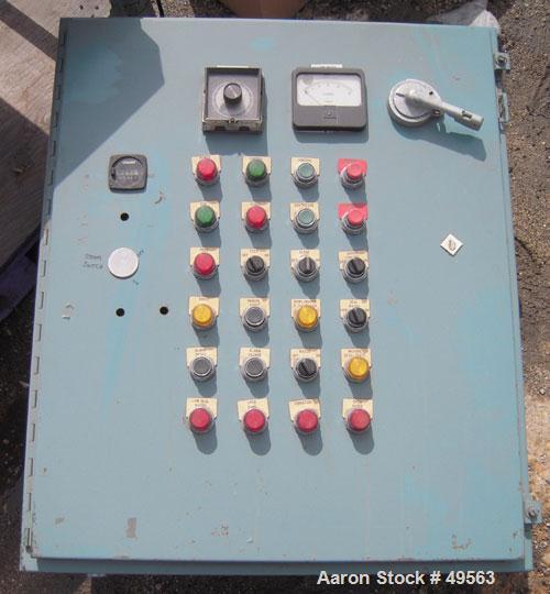 Used Alfa Laval BTPX-205-SGD-35-60 Desludger Disc Centrifuge, 2205 stainless steel bowl, 316 stainless steel top cover. Clarifier design, centripeal pump liquid discharge, 7.5 hp drive motor, 3/60/20...
