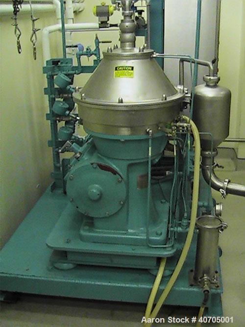 Used Alfa Laval separator, disc automatic centrifuge, model BTPX-205-SGD35.