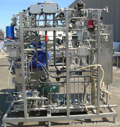 USED: Alfa Laval BTPX-205-SGD-34-CDP desludger disc centrifuge, 316 stainless steel construction on product contact areas. Clarifier biotech design, centripetal pump liquid discharge, max bowl speed ...