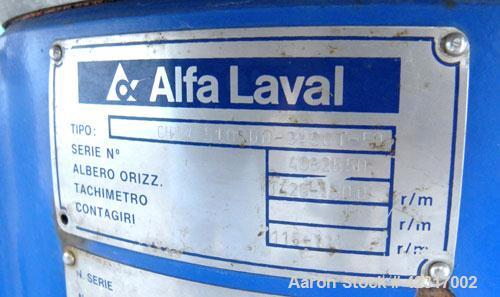 Used- Alfa-Laval Disc Centrifuge, Model CHPX 510-SGD-34CGT-50