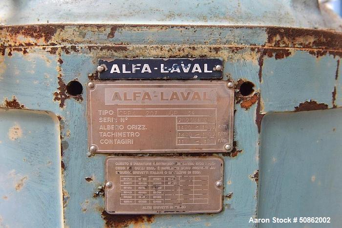 Used- Alfa-Laval Desludger Disc Centrifuge