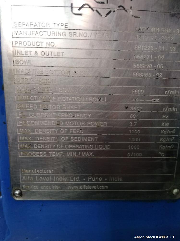 Used Alfa Laval Clara 20 Module Centrifuge