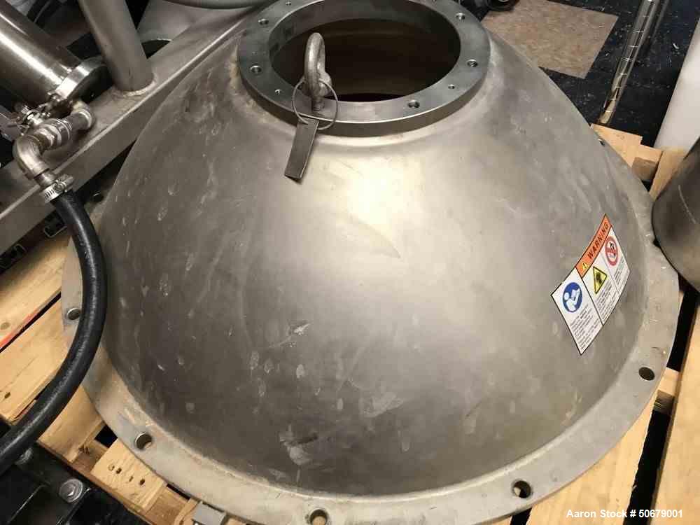 Used Alfa Laval Desludger Disc Centrifuge, Model DMRPX810-HGV-34C.