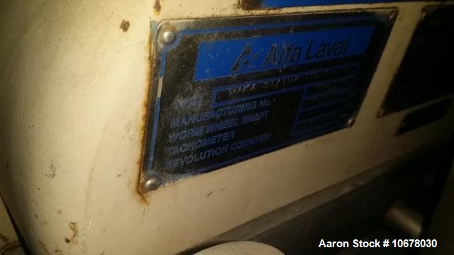 Used Alfa Laval GTPX-517-TGV-15CEFS Desludger Disc Centrifuge