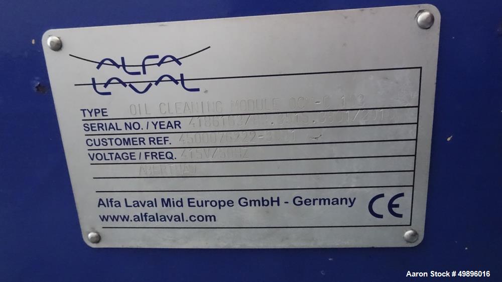 Alfa Laval Solids Retaining Centrifuge, Module MAB 103