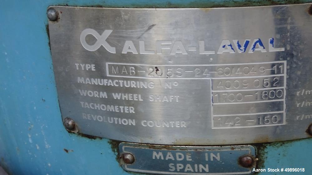 Alfa Laval MAB 205 S-24-60 Centrifuge