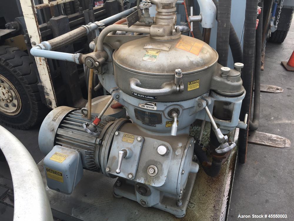 Used Alfa Laval De Laval Centrifuge, Model MAB2