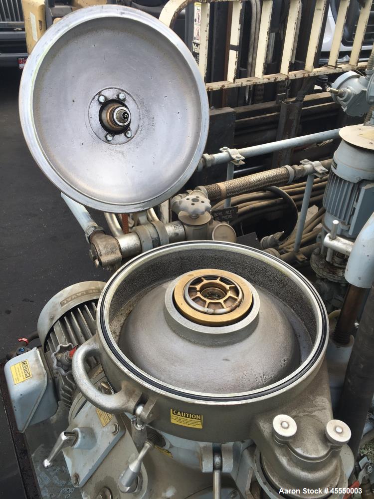 Used Alfa Laval De Laval Centrifuge, Model MAB2