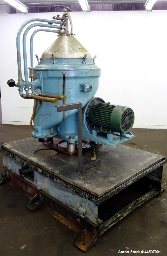 Alfa-Laval "Oil Purifier" Desludger Disc Centrifuge