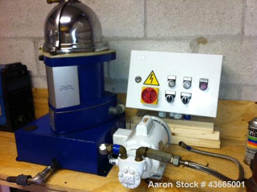 Used Alfa Laval Separator, Model MIB 303.  7500 r/min, 1-50/60 hz, 230V.  Includes purifier, centrifuge and lift pump.