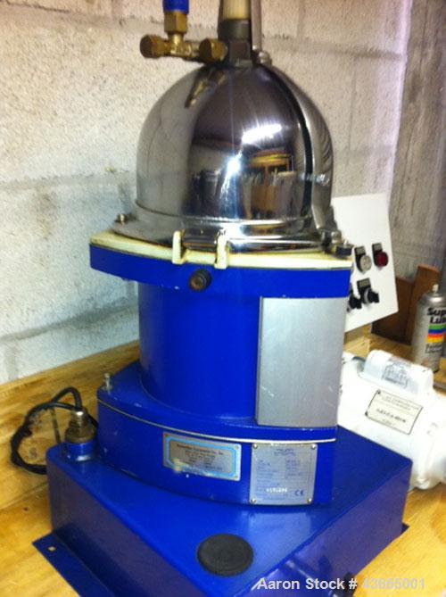 Used Alfa Laval Separator, Model MIB 303.  7500 r/min, 1-50/60 hz, 230V.  Includes purifier, centrifuge and lift pump.