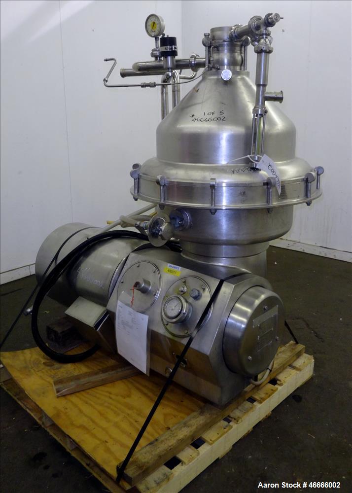 Used Alfa Laval Milk Separator Model MRPX-314-HGV-74C.