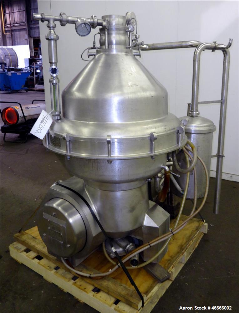 Used Alfa Laval Milk Separator Model MRPX-314-HGV-74C.