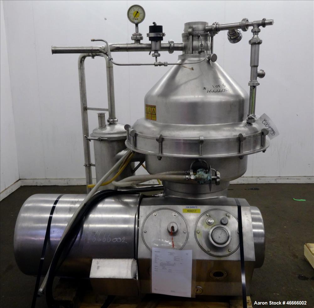 Used Alfa Laval Milk Separator Model MRPX-314-HGV-74C.