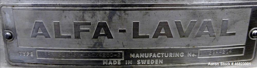 Used Alfa-Laval MRPX-318-TGV-74C Desludger Disc Centrifuge