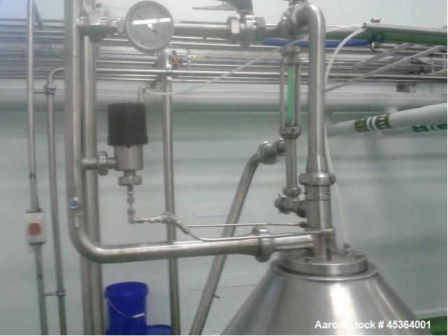 Used Alfa Laval MRPX-410-TGD-74 Desludger Disc Centrifuge. Stainless steel construction (product contact areas), centripetal pump liquid discharge. Including control panel, tools and technical docume...