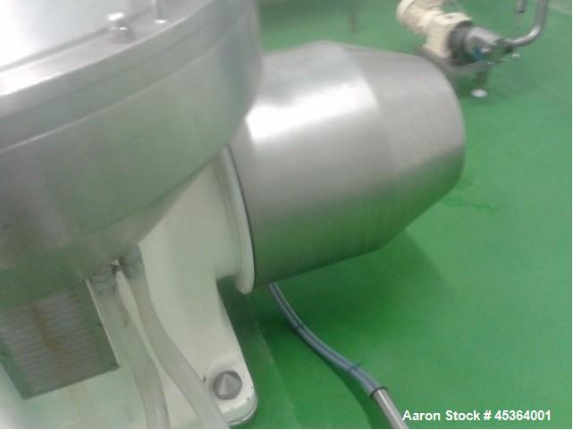 Used Alfa Laval MRPX-410-TGD-74 Desludger Disc Centrifuge. Stainless steel construction (product contact areas), centripetal pump liquid discharge. Including control panel, tools and technical docume...