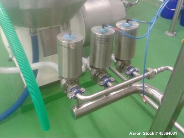 Used Alfa Laval MRPX-410-TGD-74 Desludger Disc Centrifuge. Stainless steel construction (product contact areas), centripetal pump liquid discharge. Including control panel, tools and technical docume...