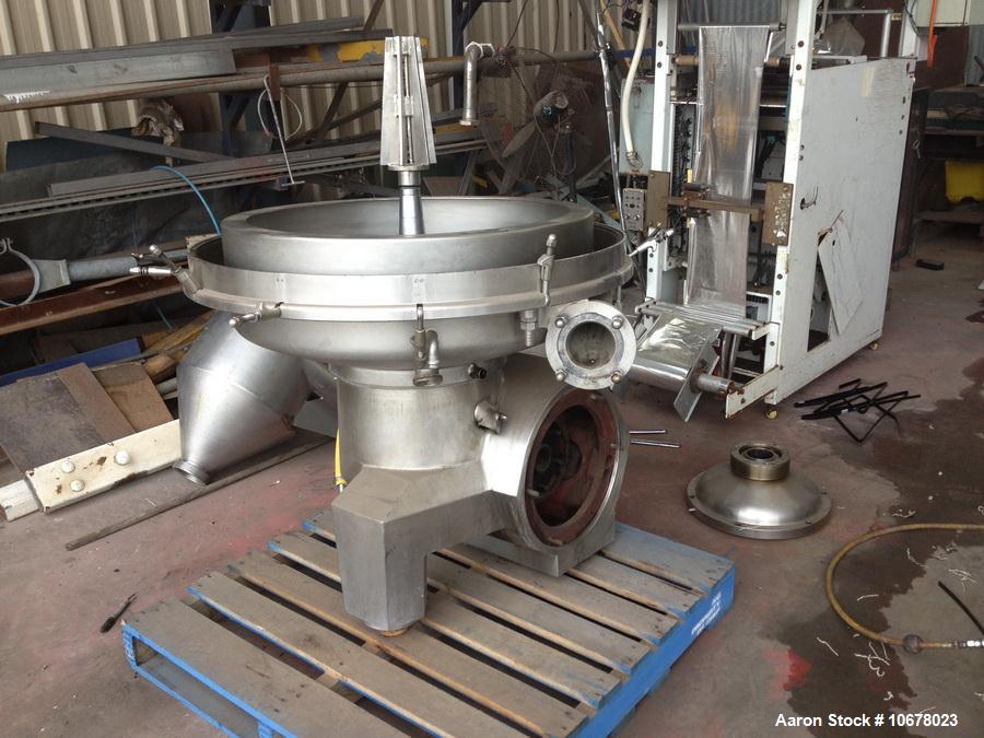 Used- Alfa Laval MRPX 418-TGV-74C Desludger Disc Centrifuge, Stainless steel construction (product contact areas), motor, ba...