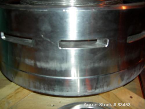 Used Alfa Laval MRPX-410-TGD-74 Desludger Disc Centrifuge. 329 Stainless Steel Construction on Product Contact Areas. Concentrator design, light and heavy phase centripetal pumps, timed solids discha...