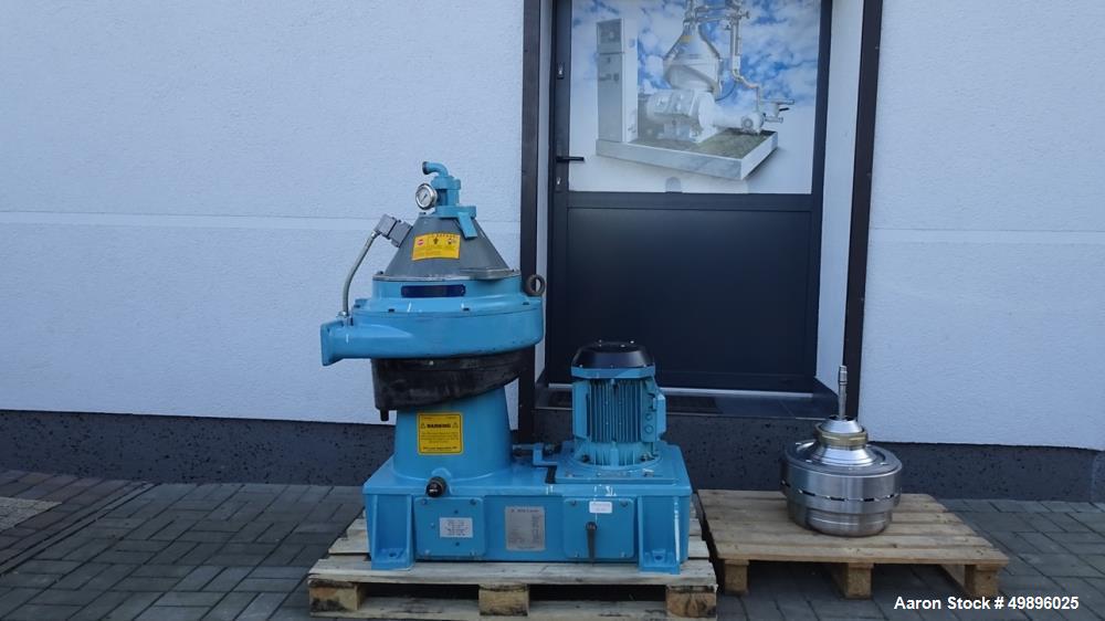 Used Alfa Laval PAPX 307 SGD-11G Disc Stack Centrifuge | 8,000 L/h | 11.25 HP Motor | Crude Palm Oil Purifier | Stainless Bowl |