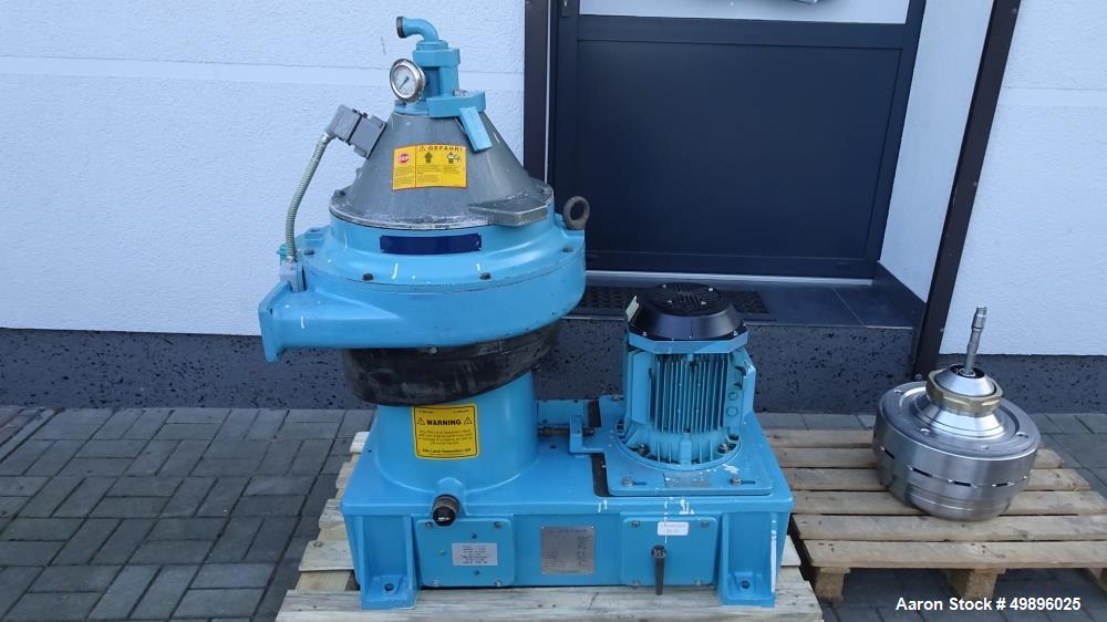 Used Alfa Laval PAPX 307 SGD-11G Disc Stack Centrifuge | 8,000 L/h | 11.25 HP Motor | Crude Palm Oil Purifier | Stainless Bowl |