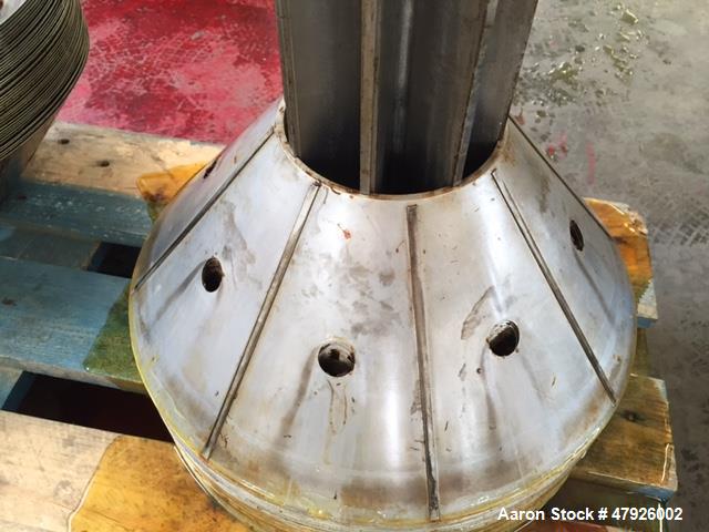 Used Alfa Laval SRPX 610-HGD-14-CGH-50 Desludger Disc Centrifuge. 316 Stainless steel construction (product contact areas), separator design liquid/liquid/solids, bottom feed design, flange drive mot...