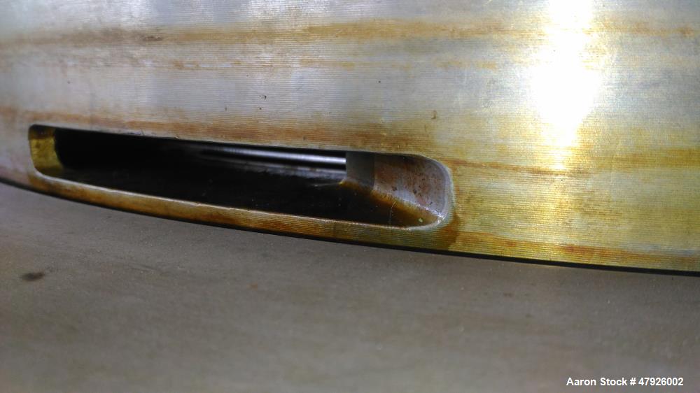 Used Alfa Laval SRPX 610-HGD-14-CGH-50 Desludger Disc Centrifuge. 316 Stainless steel construction (product contact areas), separator design liquid/liquid/solids, bottom feed design, flange drive mot...