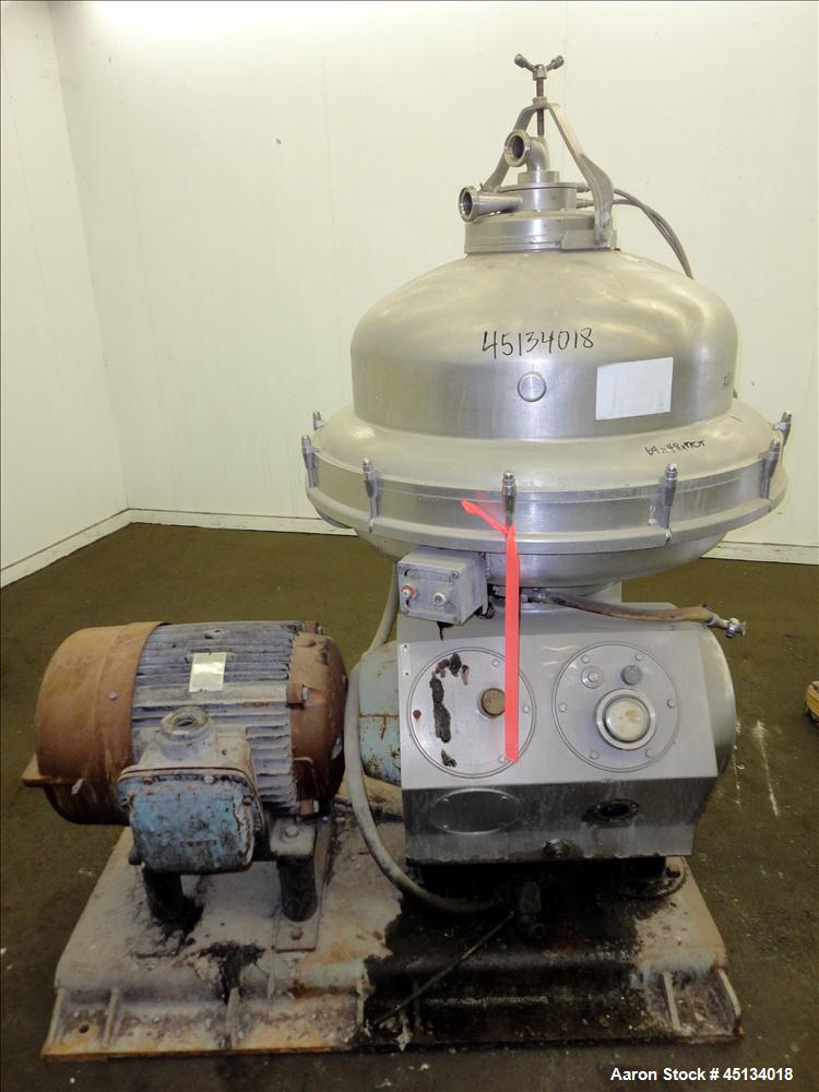 Used Stainless Steel Alfa Laval Desludger Disc Centrifuge, SRPX-317HG V-15CH-60